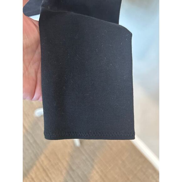 Wilfred free black long sleeve cotton stretch lace up Mayowa bodysuit size L - Picture 3 of 11